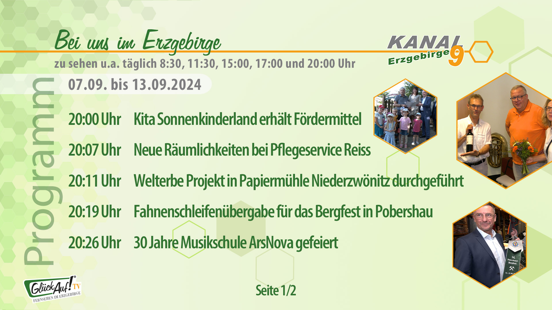 Bei uns im Erzgebirge für die Woche vom 07.09. bis 13.09.2024