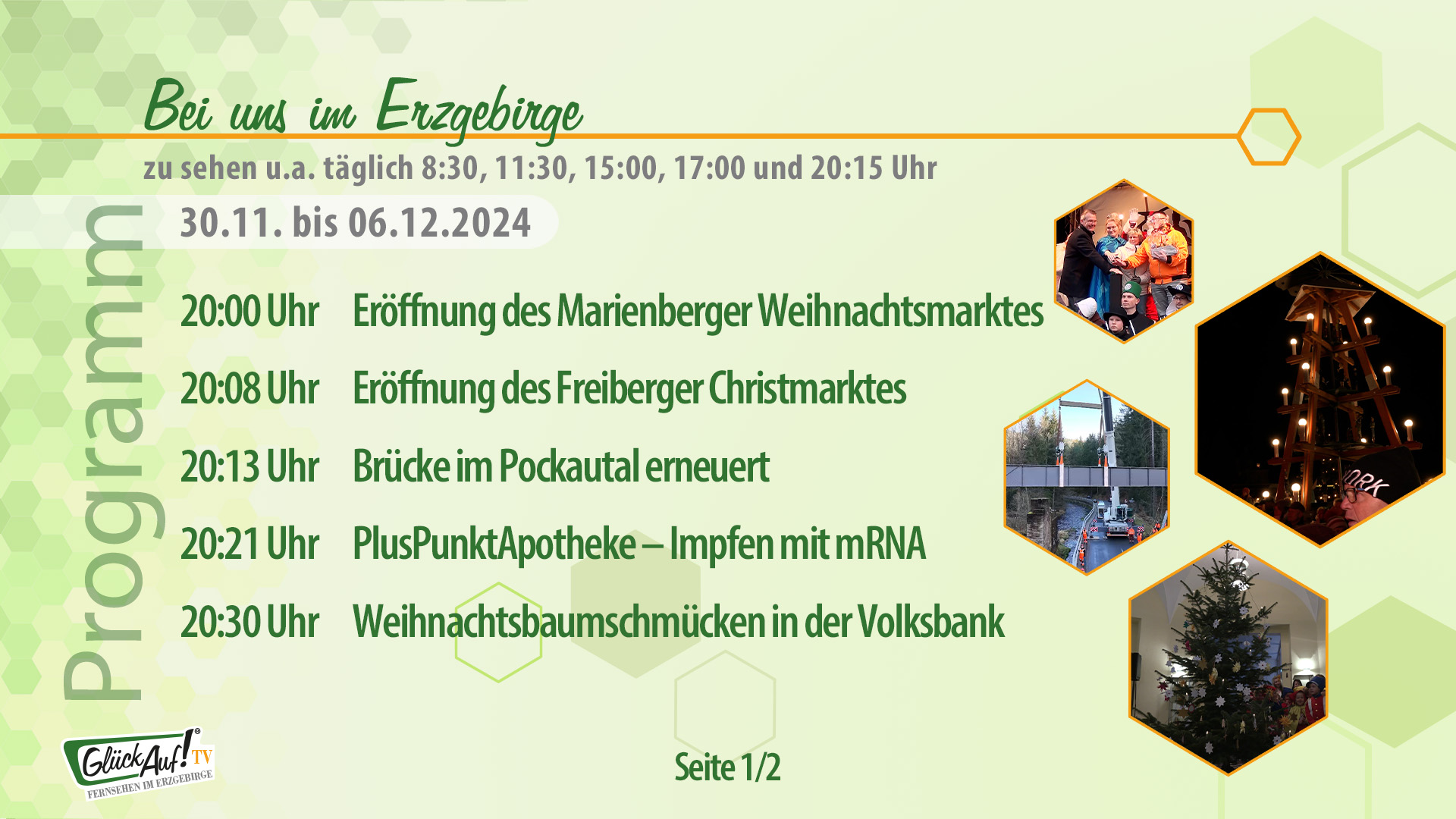 Bei uns im Erzgebirge für die Woche vom 30.11. bis 06.12.2024