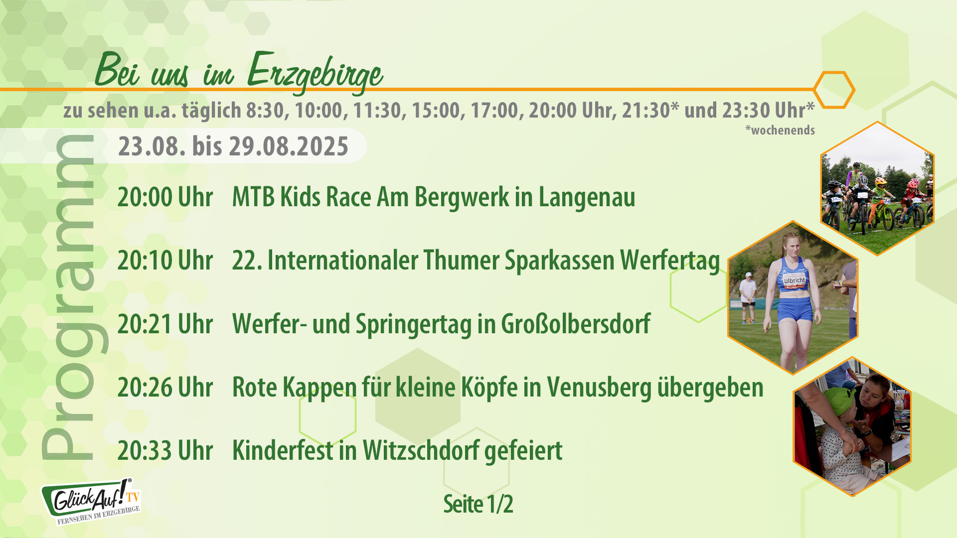 Bei uns im Erzgebirge für die Woche vom 23.08. bis 29.08.2025