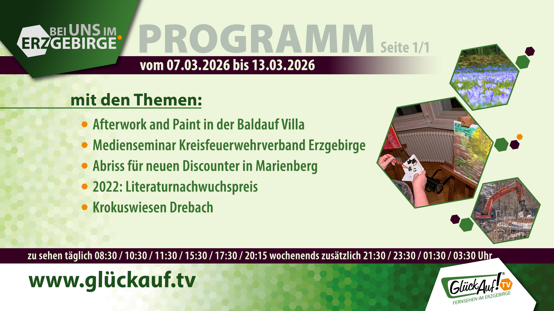 Bei uns im Erzgebirge für die Woche vom 07.03.2026 bis 13.03.2026