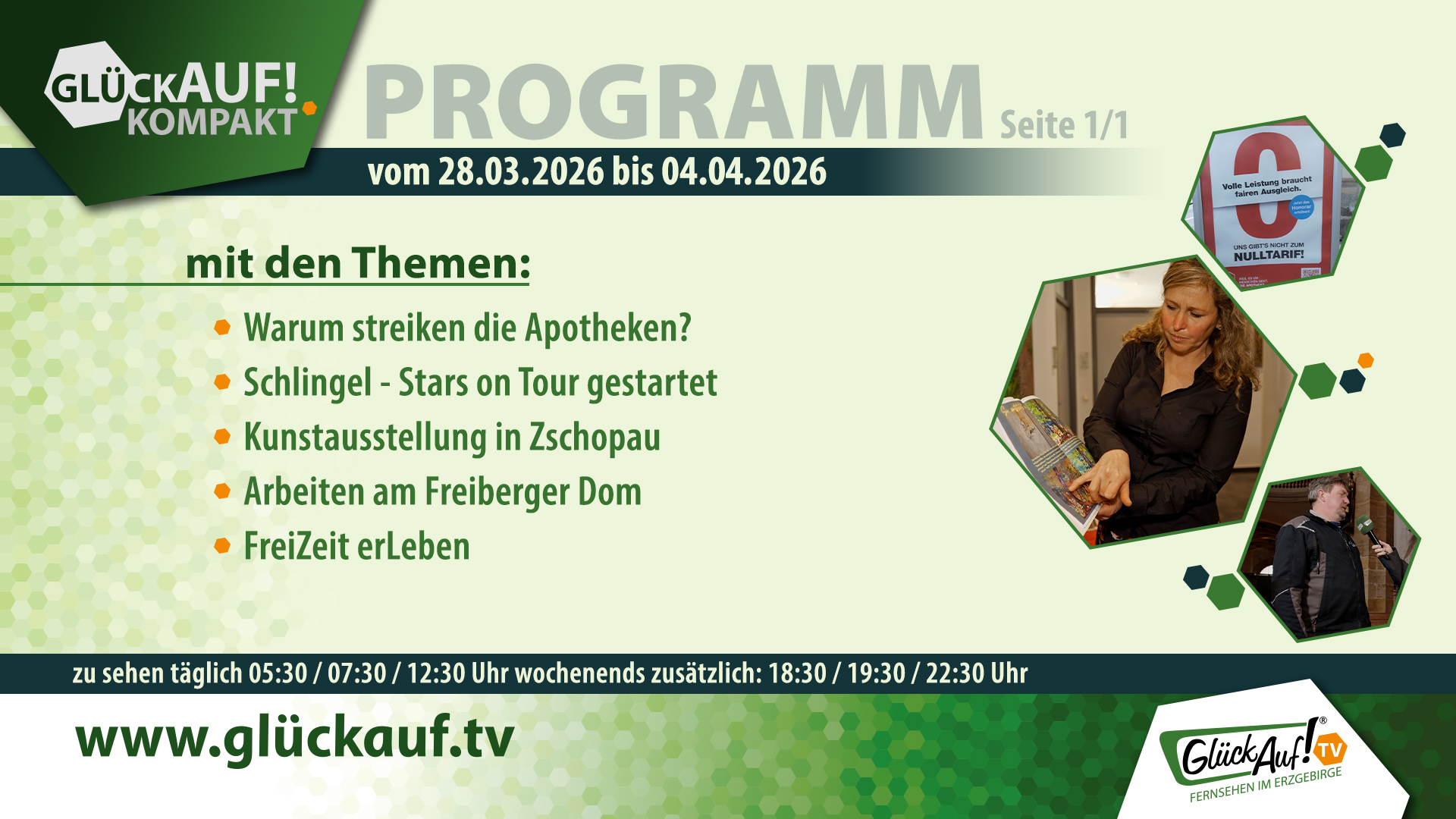 Glück Auf! kompakt für die Woche vom 28.03.2026 bis 03.04.2026 Glück Auf! kompakt für die Woche vom 28.03.2026 bis 03.04.2026