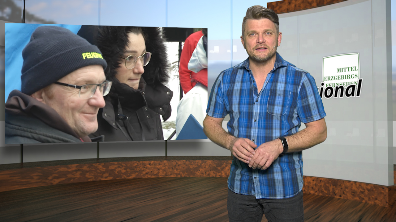 MEgional am 4. März 2020 mit dem Eisschwimmen in Neuhermsdorf