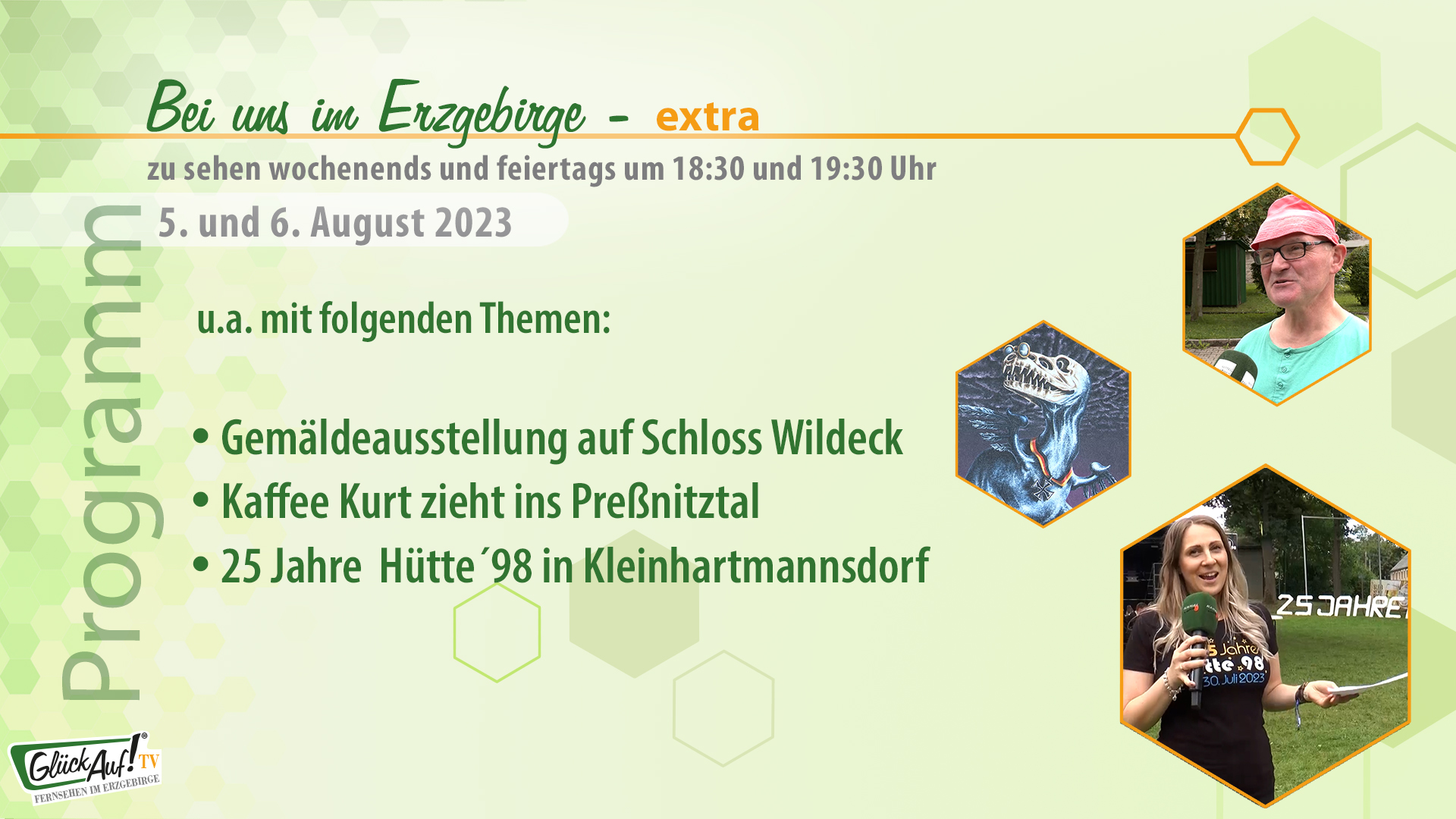Bei uns im Erzgebirge - extra für das Wochenende der 31. Kalenderwoche 2023 Bei uns im Erzgebirge - extra für das Wochenende der 31. Kalenderwoche 2023