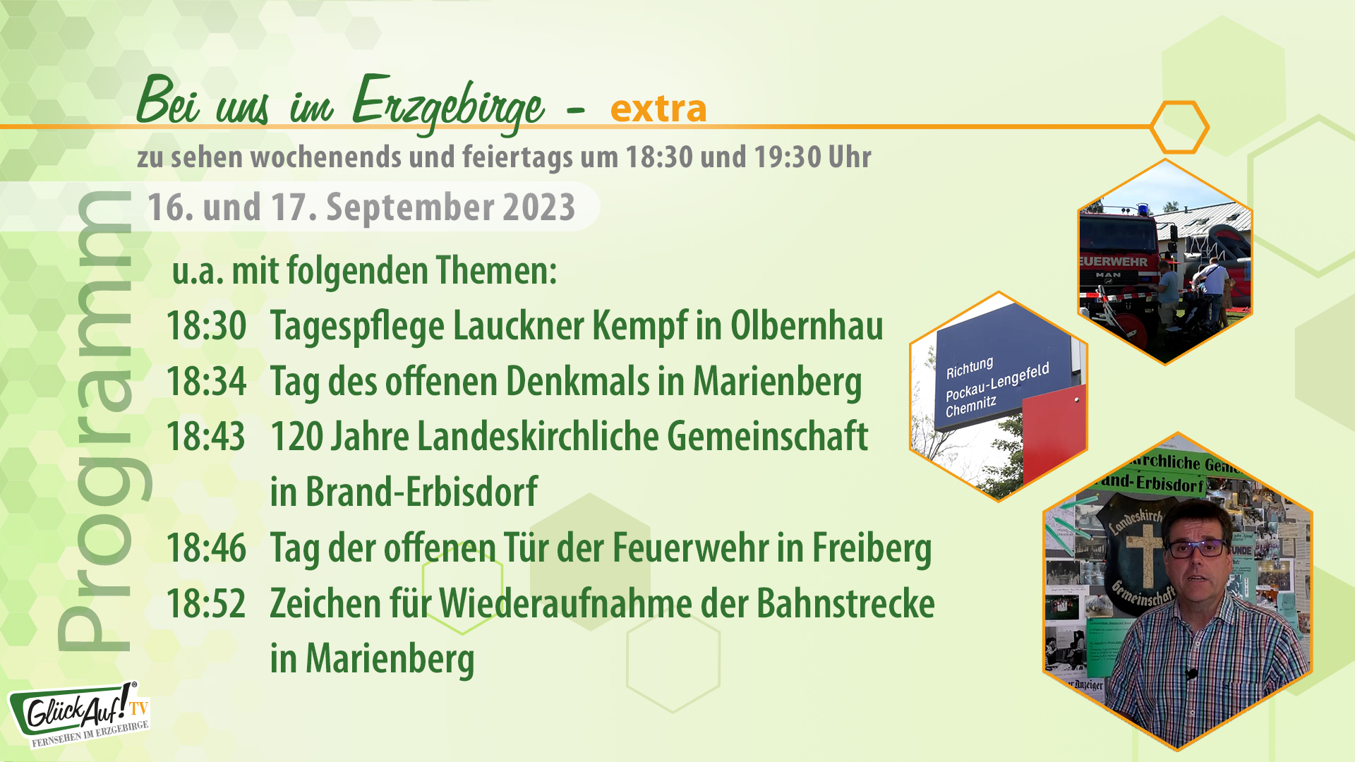 Bei uns im Erzgebirge - extra für das Wochenende der 37. Kalenderwoche 2023 Bei uns im Erzgebirge - extra für das Wochenende der 37. Kalenderwoche 2023