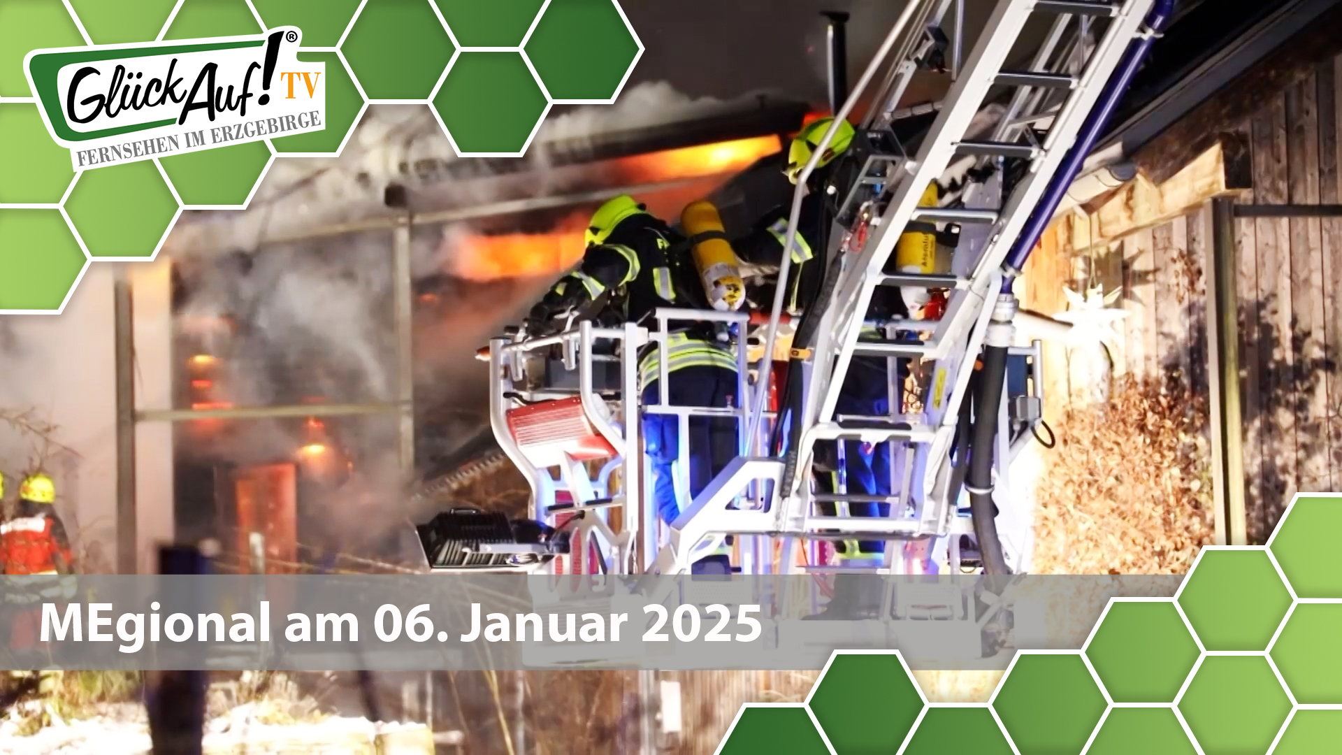 MEgional am 06. Januar 2025 mit Bildern vom Brand im Wohnhaus Wilischthal
