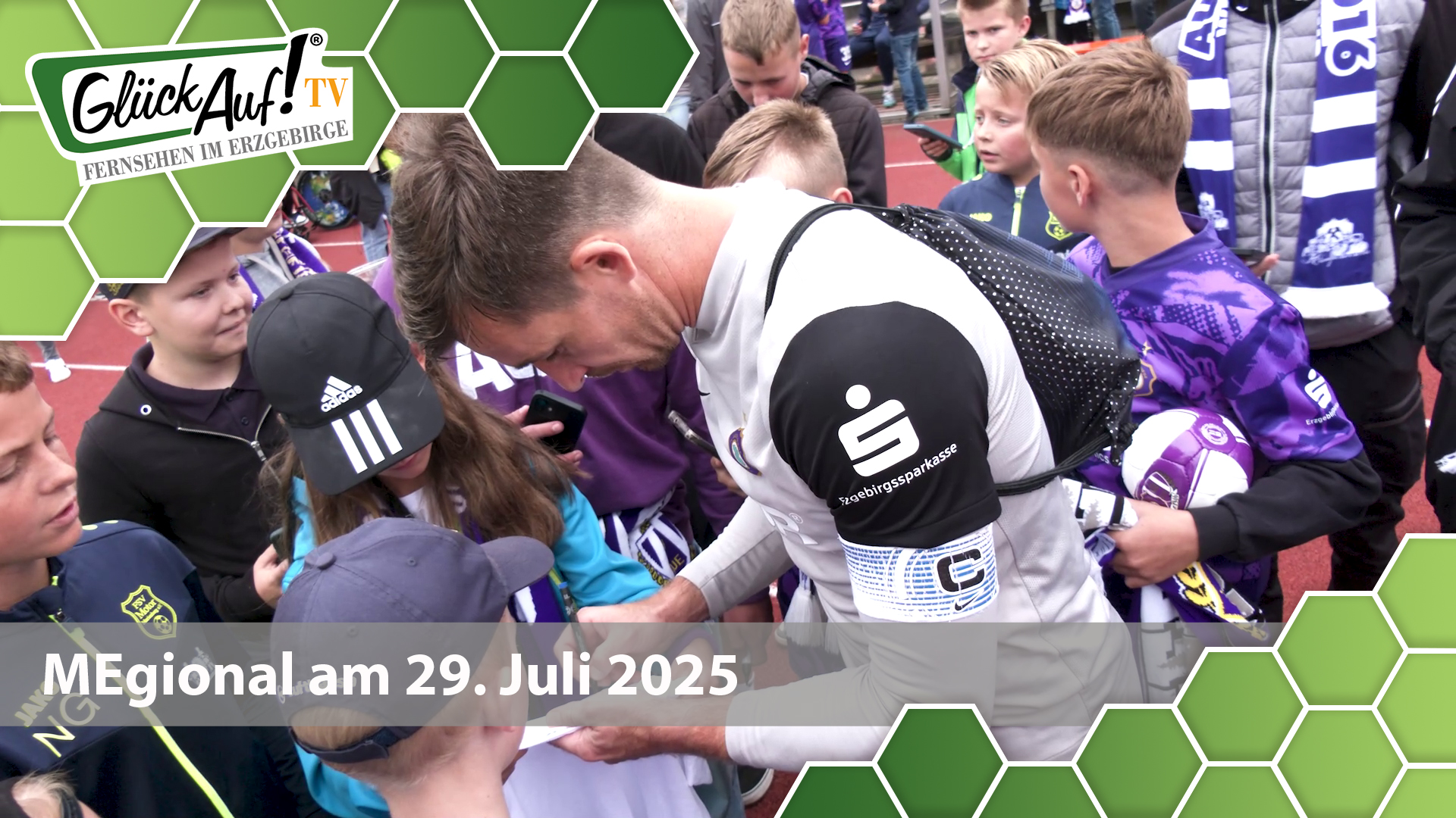 MEgional am 29. Juli 2025 mit dem Thema: Fußball-Testspiel Aue vs. Cottbus in Marienberg